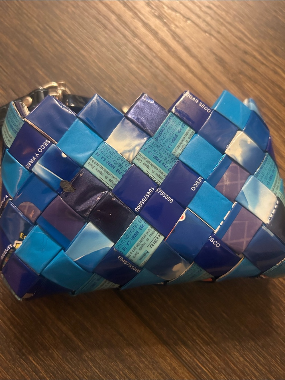 Nahui Ollin Upcycled Candy Wrapper vintage Mini Clutch